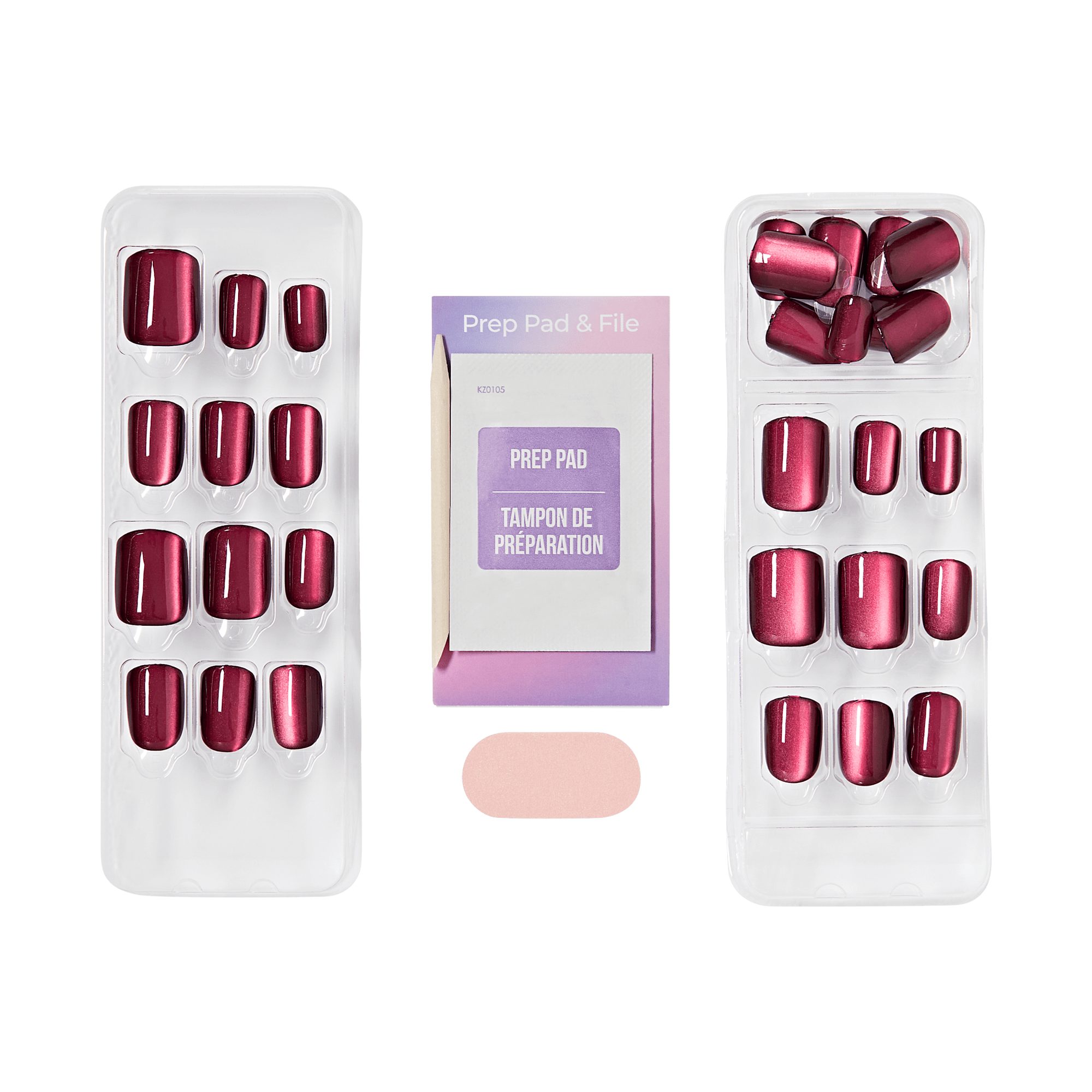 colorFX by Impress No Glue Fake Press On Nails - Night Changes | Design, Red, Short, Squoval, Manicure