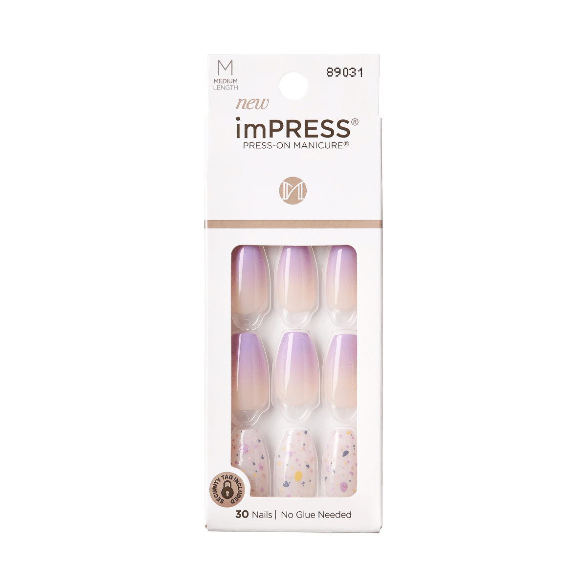 imPRESS Press-On Manicure Medium Length Nails, Style 89031, 30 Count