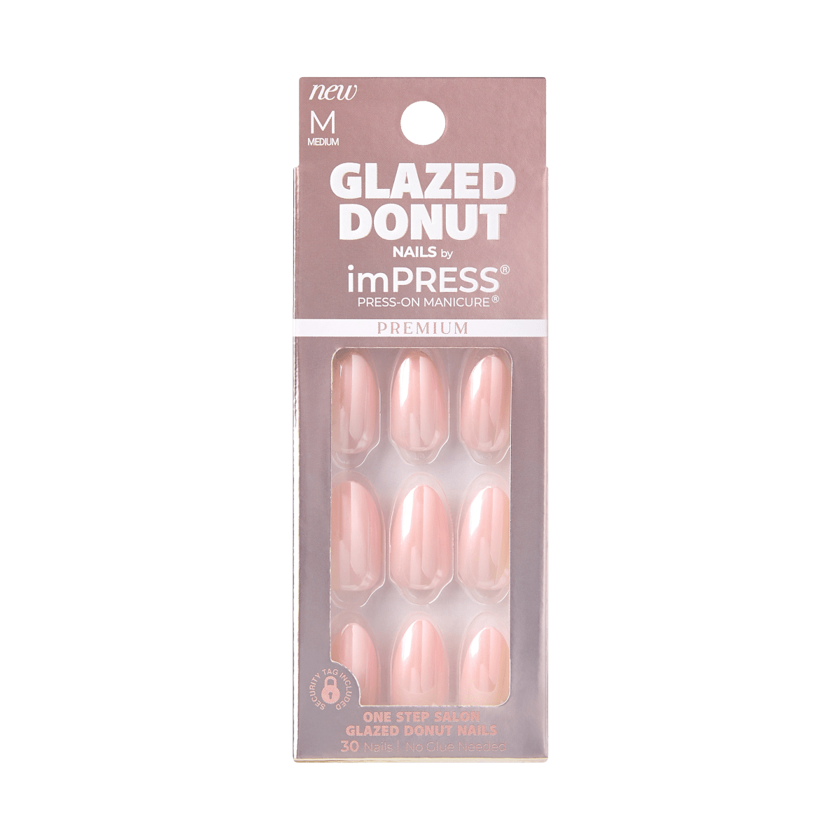 imPRESS Glazed Donut Press-On Manicure - Strawberry Glazed