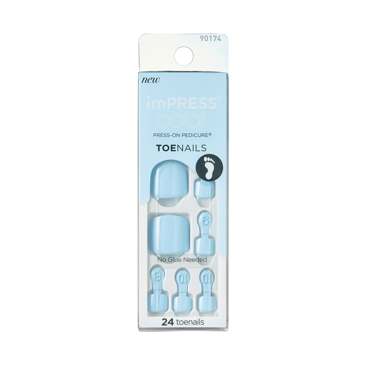 imPRESS Color Press-on Pedicure - Baby Blue
