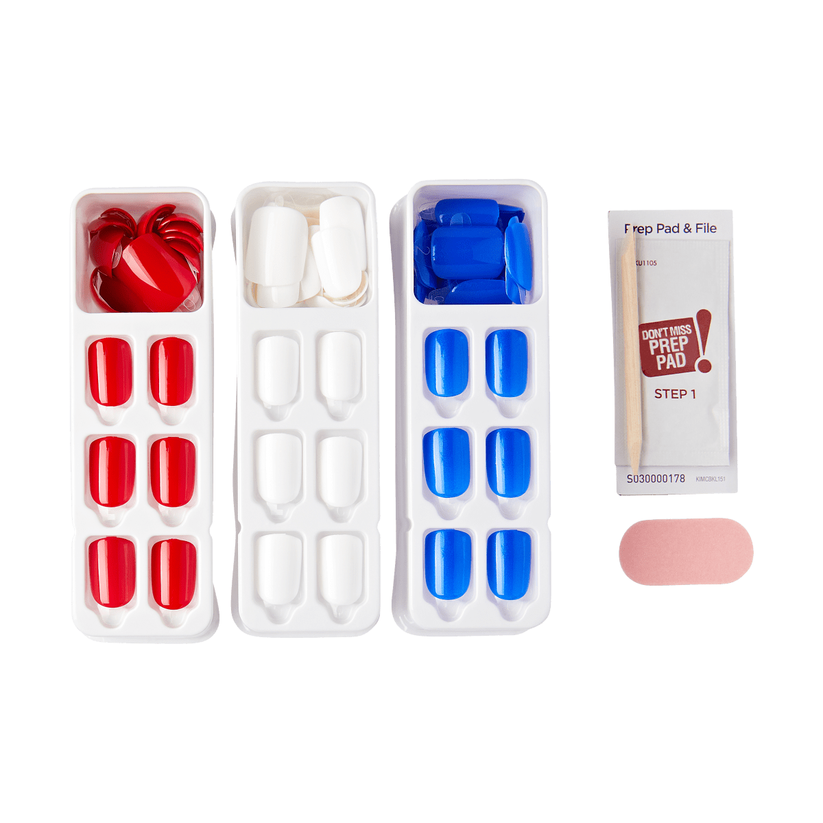 imPRESS Color Press-On Manicure Nails - Patriotic Trio