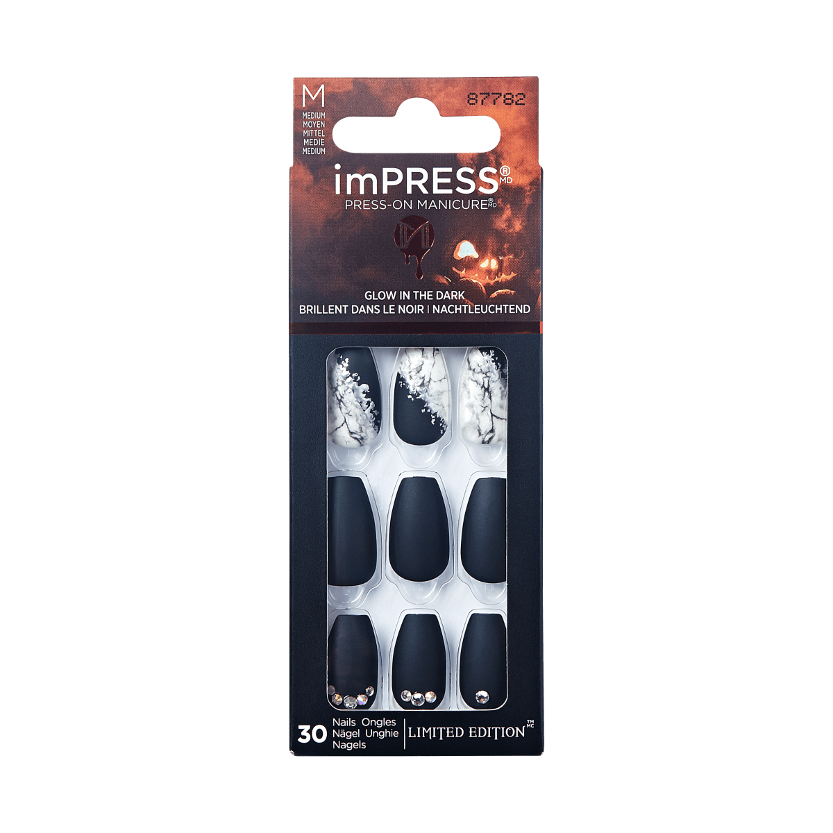imPRESS Press-On Manicure Halloween Glow in the Dark - Wicked awesome