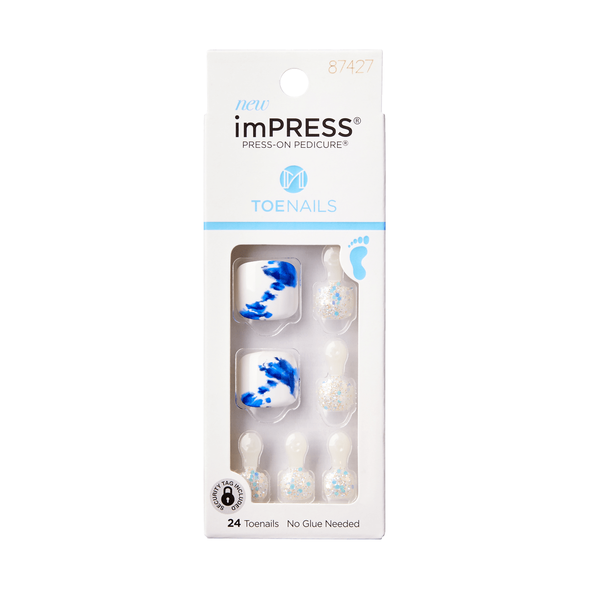 imPRESS Press-on-Pedicure - Sea Swallow