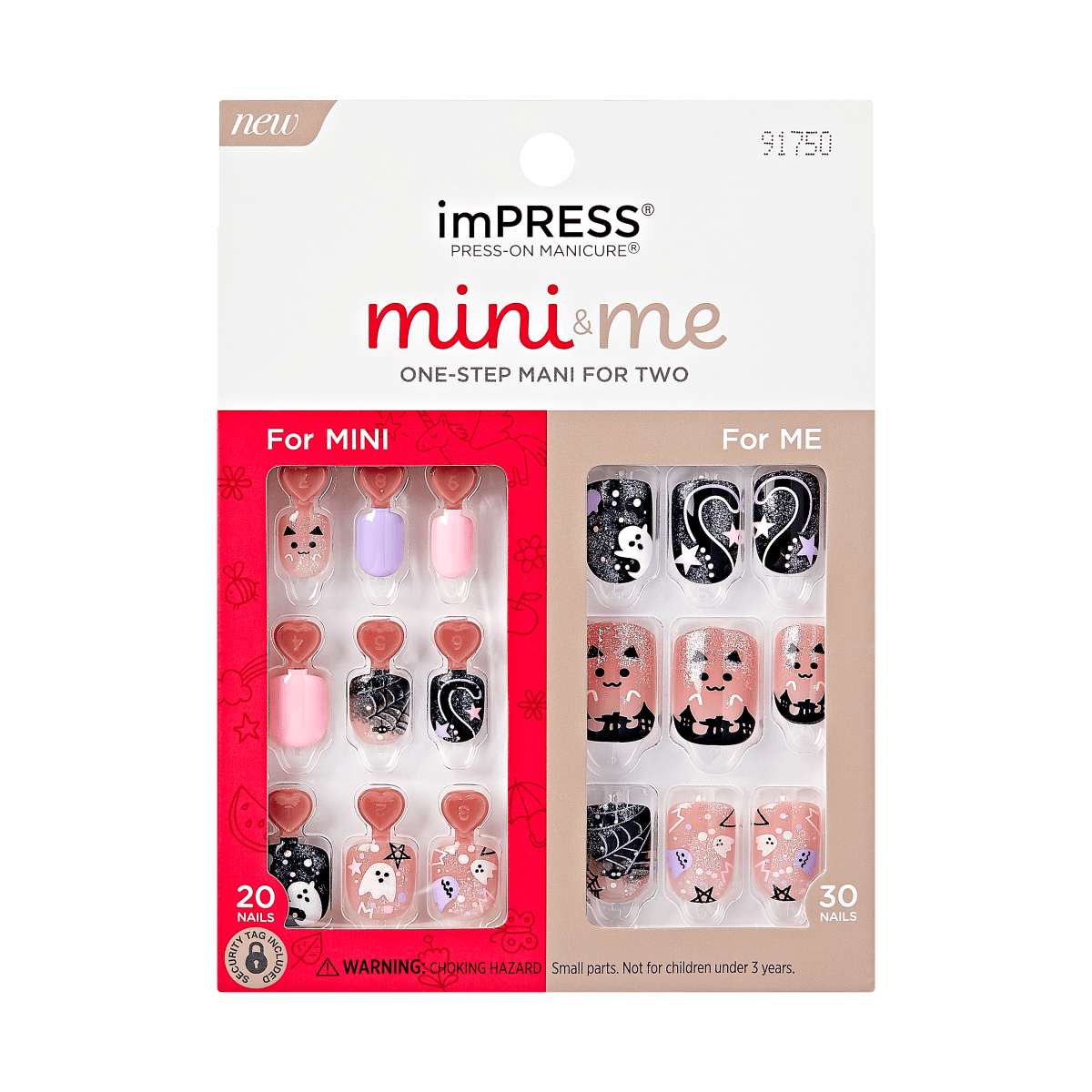 imPRESS Mini & Me Press-On Mani for 2 - Beware