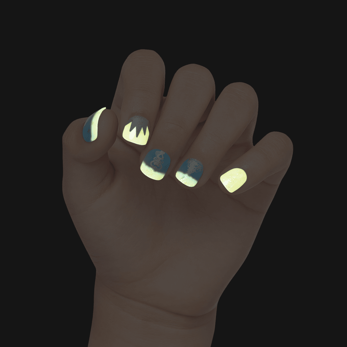 imPRESS MINI Halloween Press-On Manicure for Kids - Nighttime