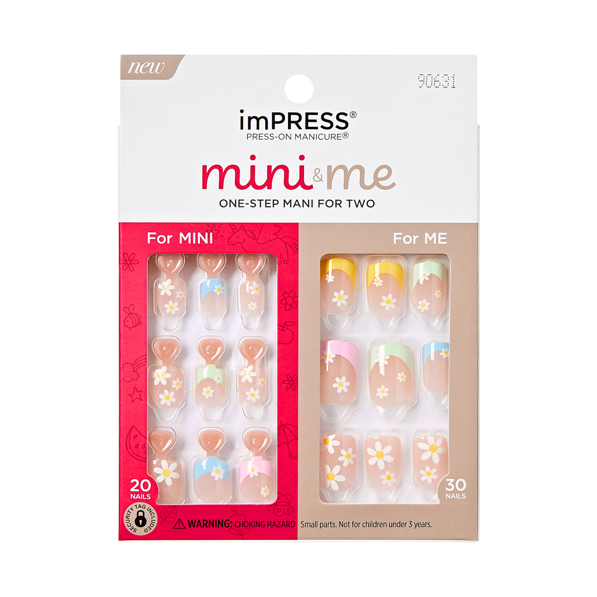 imPRESS Mini & Me Press-On Mani for 2 - Daisy Pop