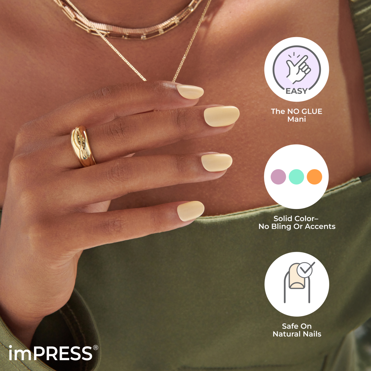 imPRESS Color Press-On Nails - Catch Rays