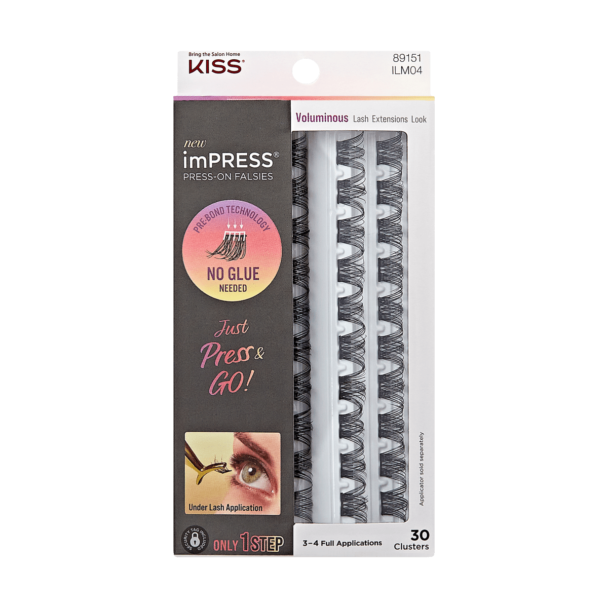 imPRESS Press-On Falsies Eyelash Clusters Refill Pack, Voluminous