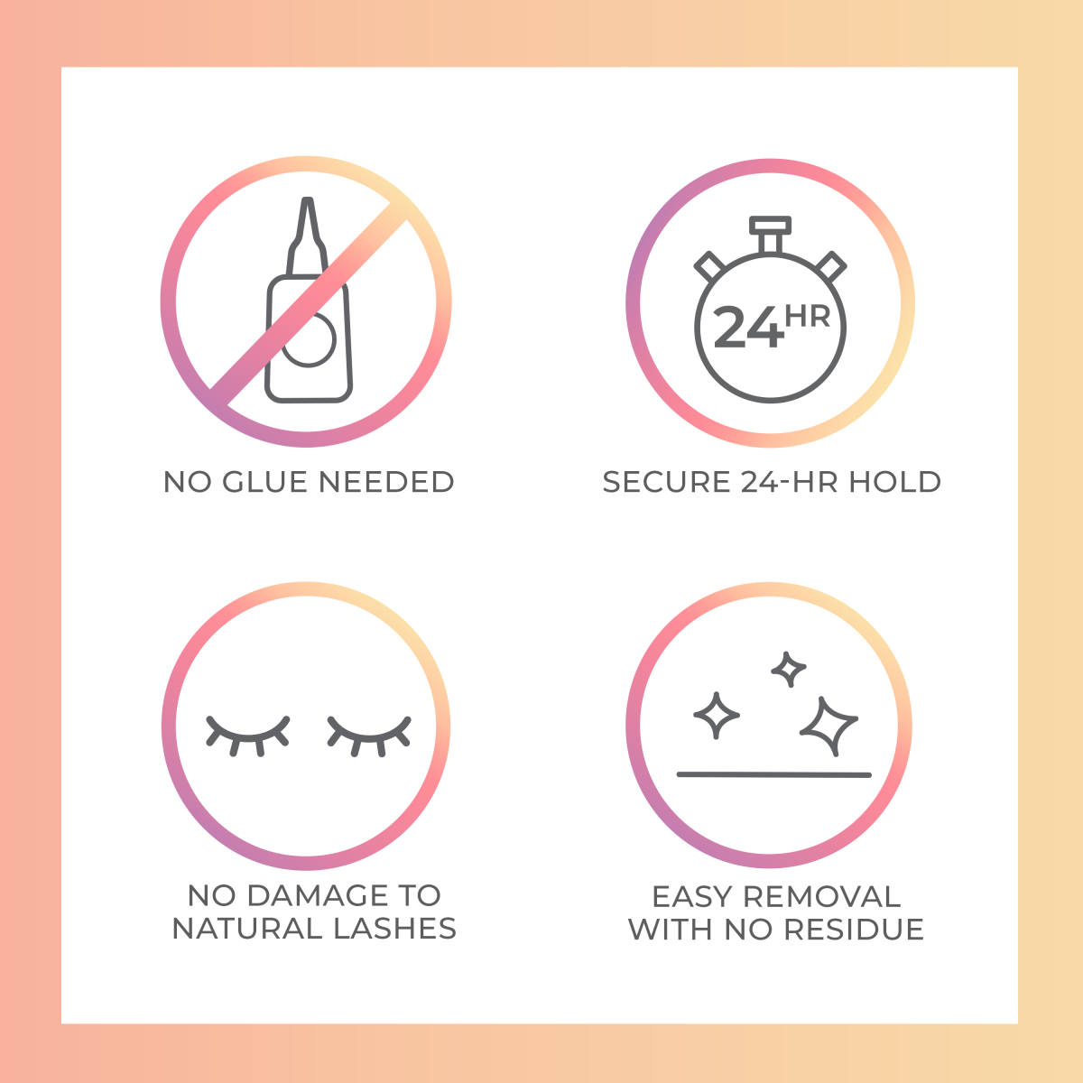 imPRESS Falsies Self Adhesive Eyelashes, 50 Lash Clusters - Natural & Wispy