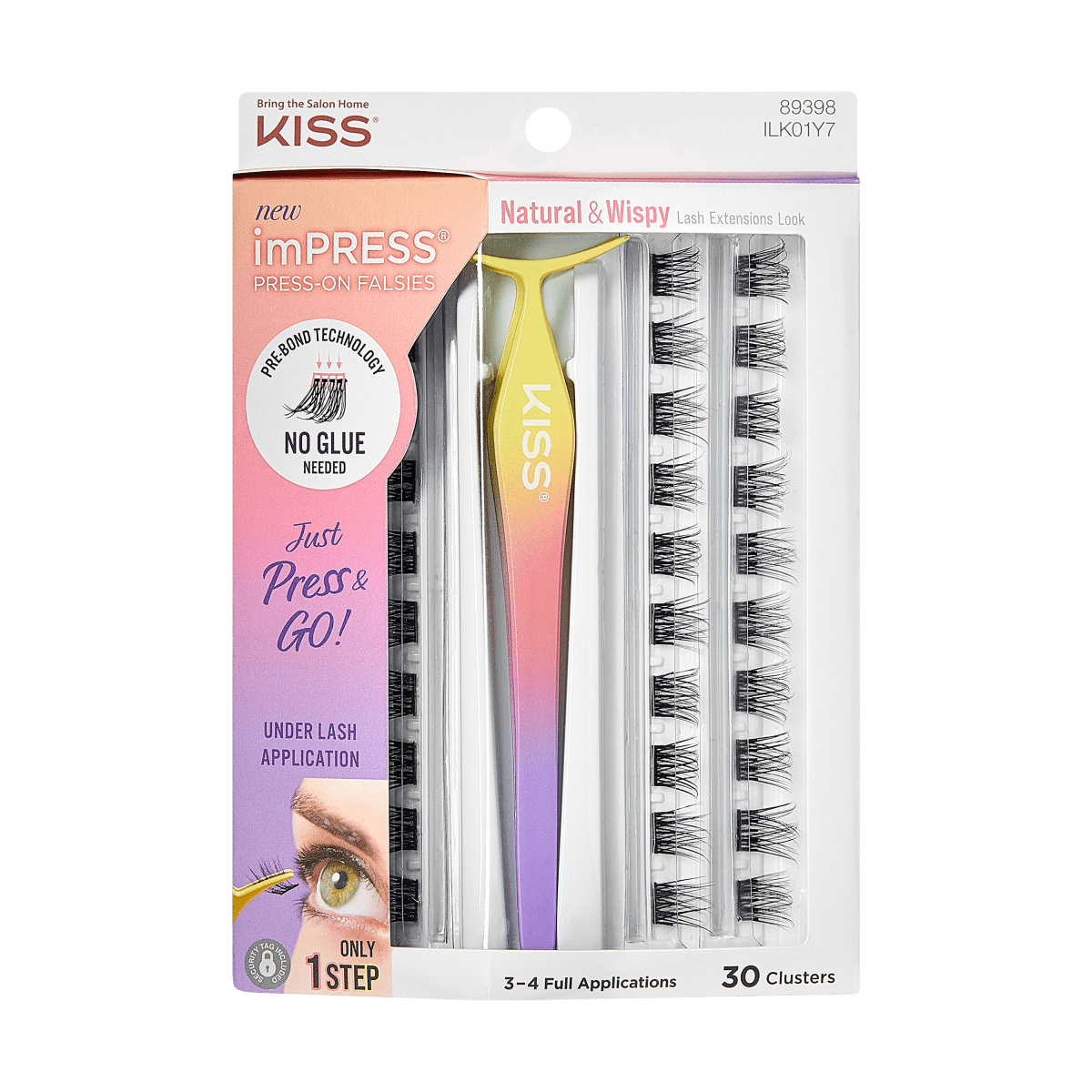 KISS imPRESS Press-On Falsies Eyelash Clusters Kit - Natural