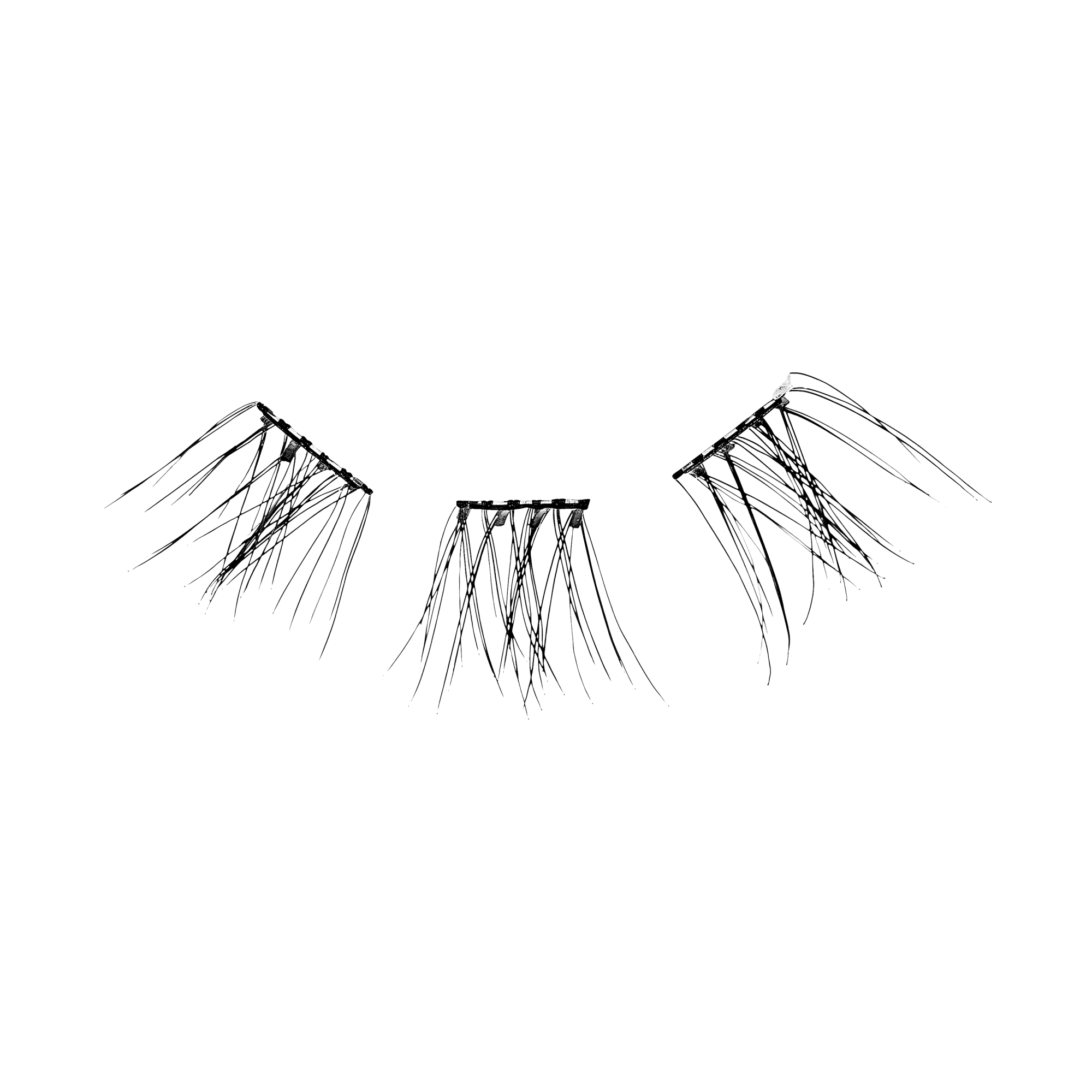 imPRESS Falsies Self Adhesive Eyelashes, 12 Lash Clusters + Applicator - Authentic