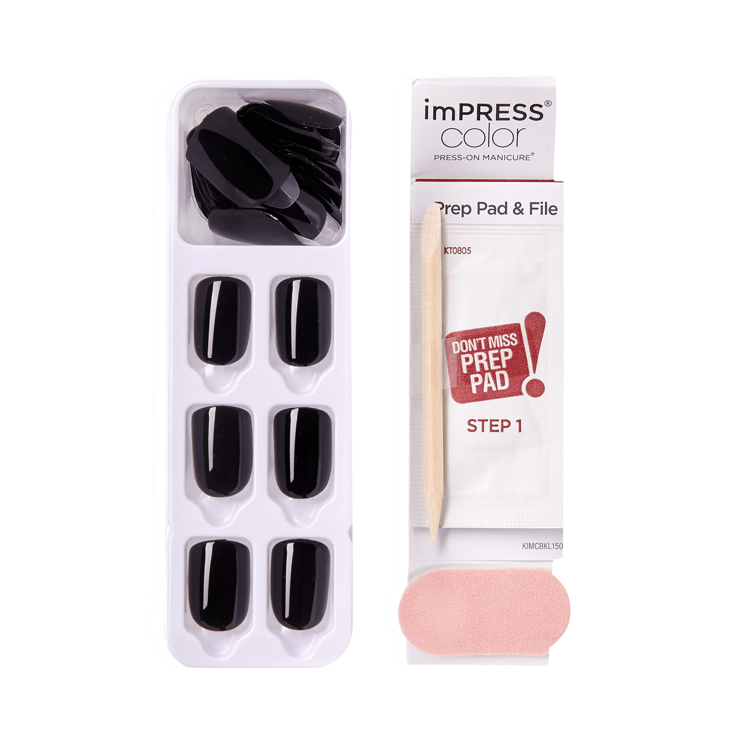 imPRESS Color Press On Nails - All Black