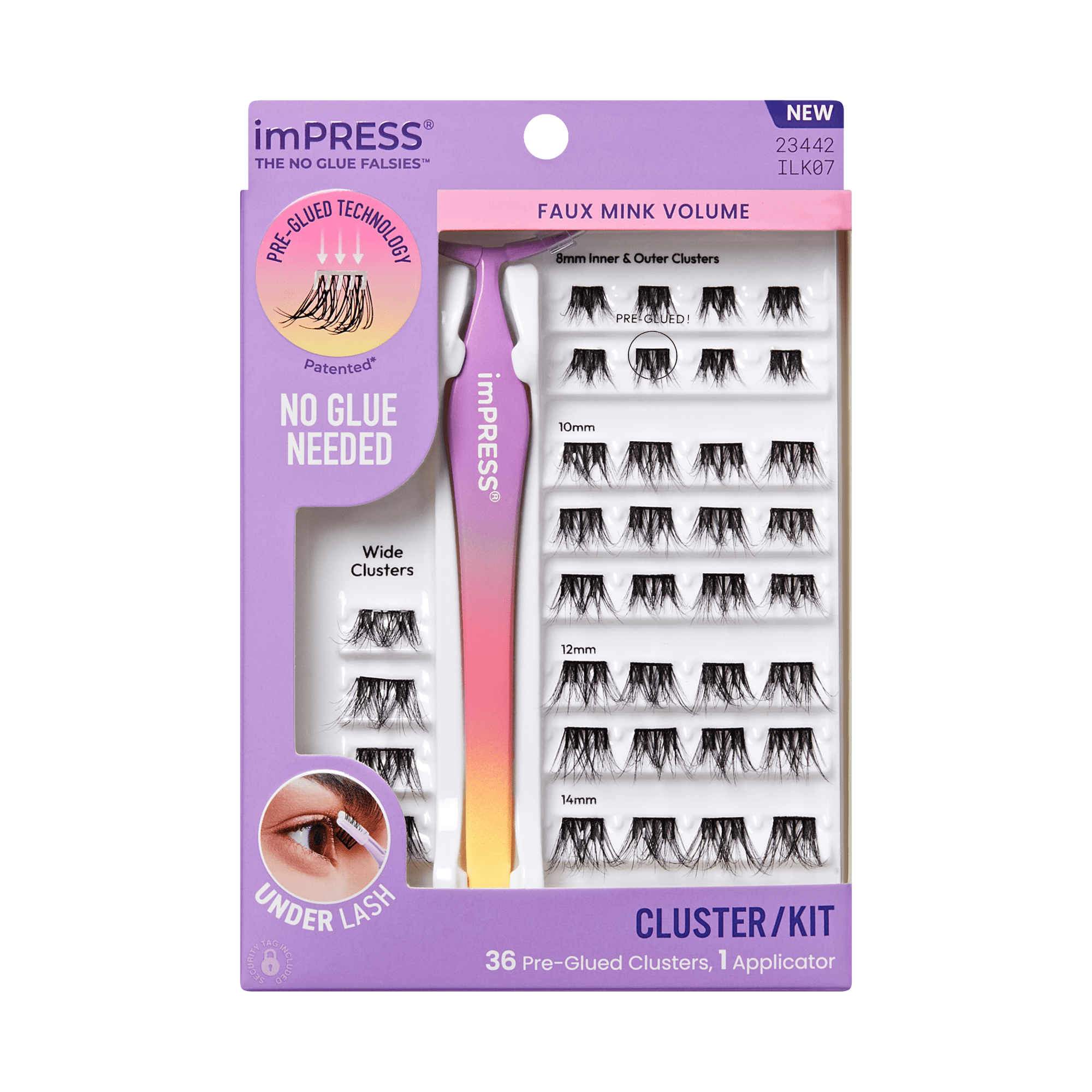imPRESS Falsies Pre-Glued Lash Clusters Kit - Faux Mink Volume