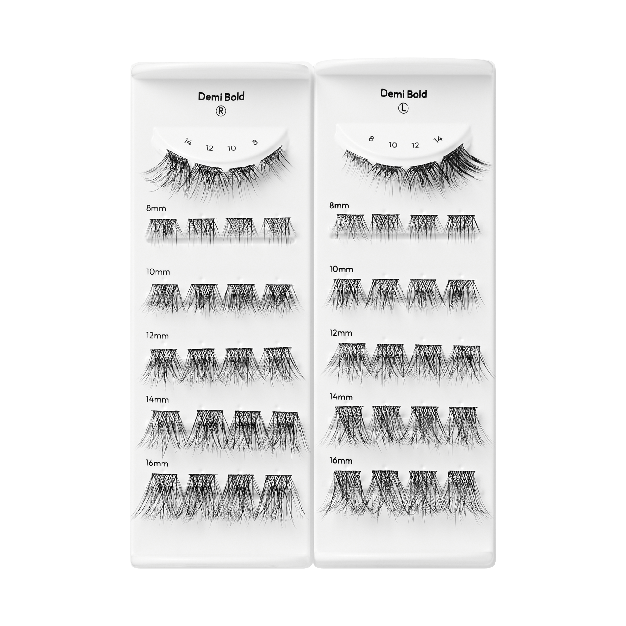 imPRESS Falsies Long Lasting Pre-Glued Lash Clusters Kit - Demi Bold