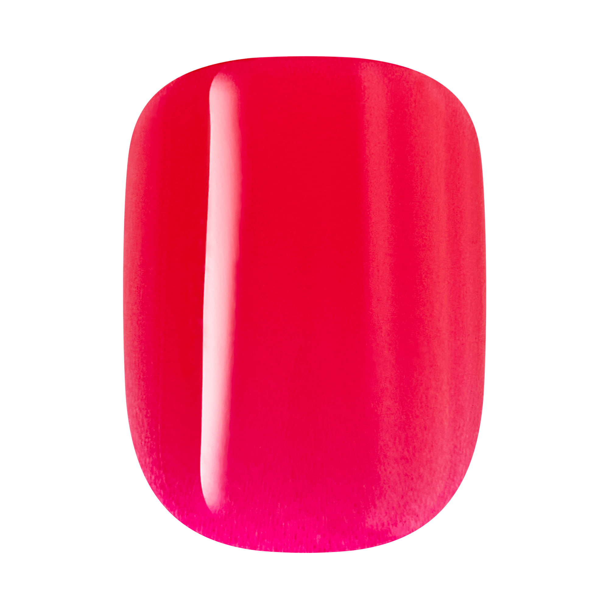 Red press on nail swatch on a transparent background