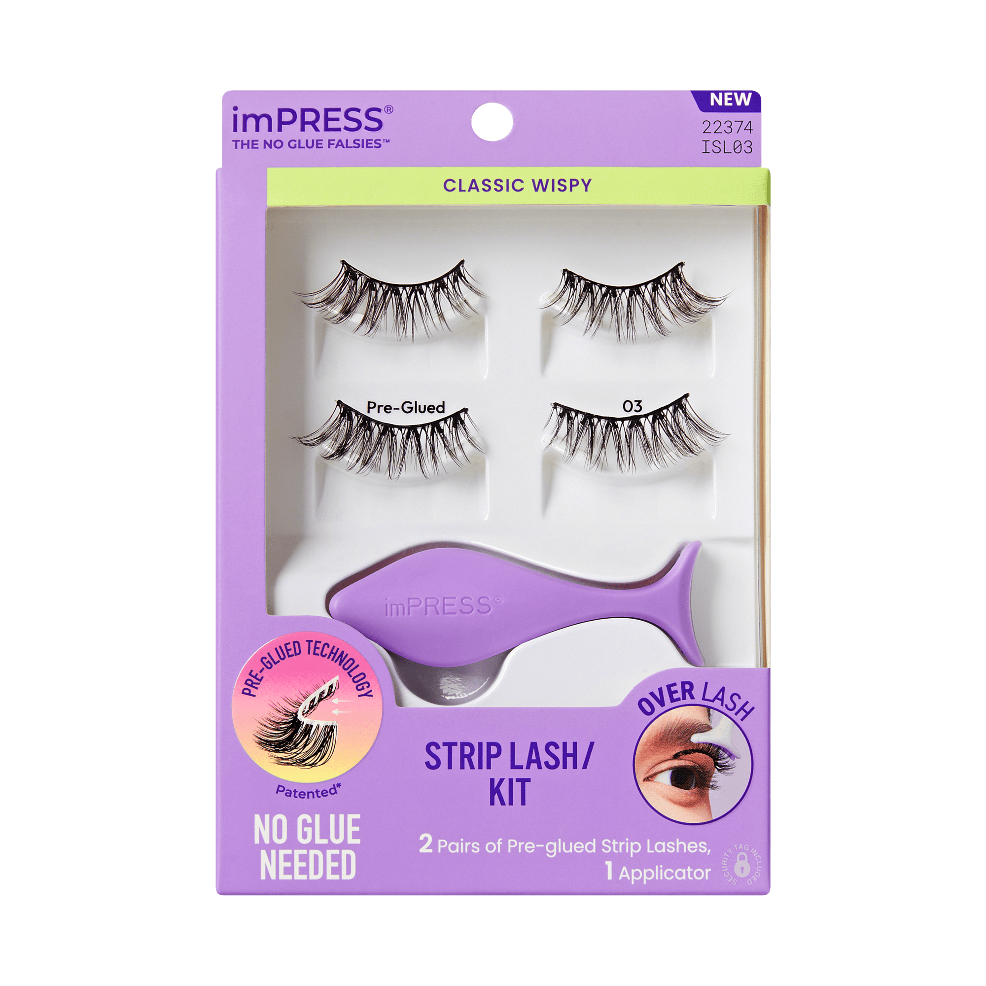 imPRESS Falsies Pre-Glued Strip Lashes Kit - Classic Wispy