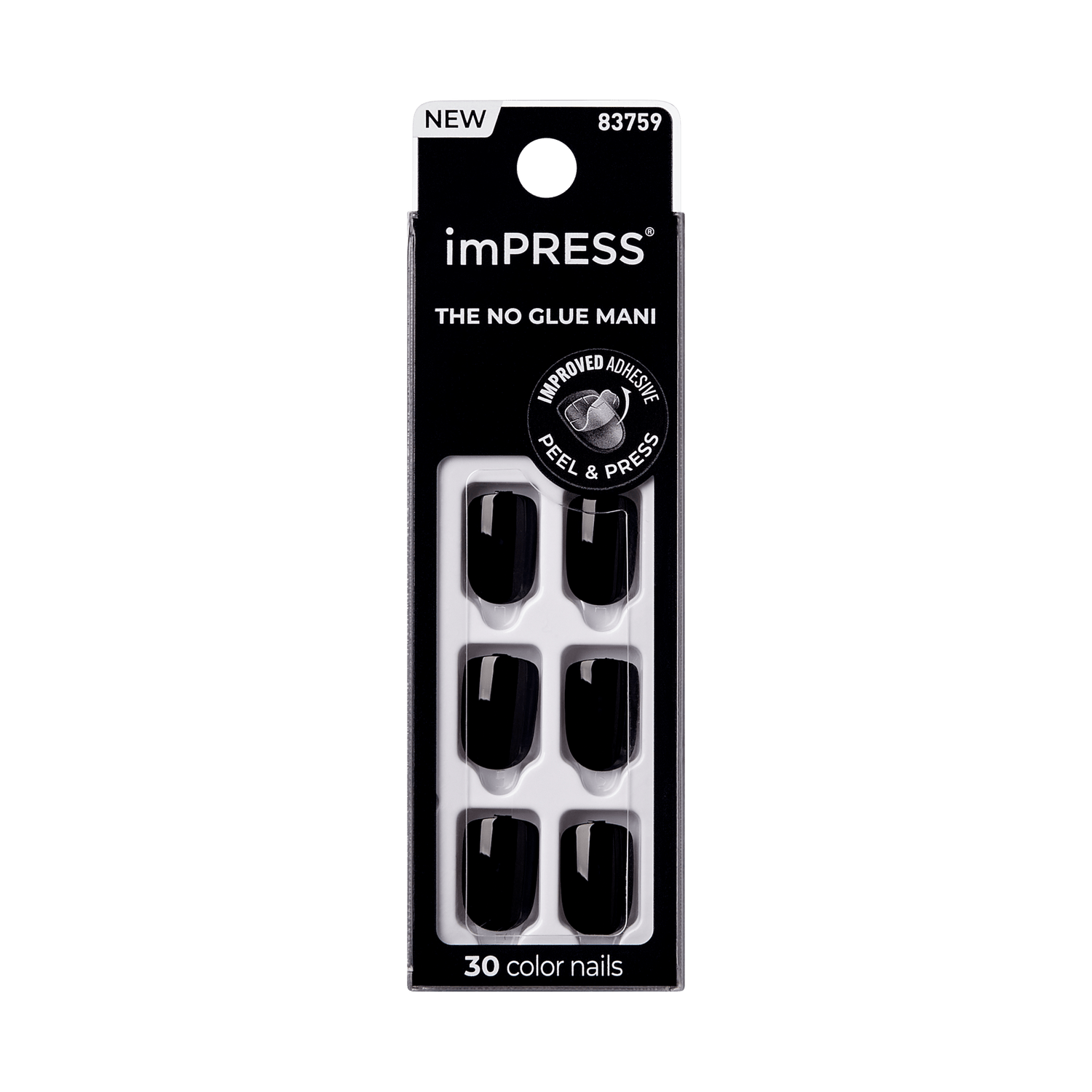 imPRESS Color Press On Nails - All Black