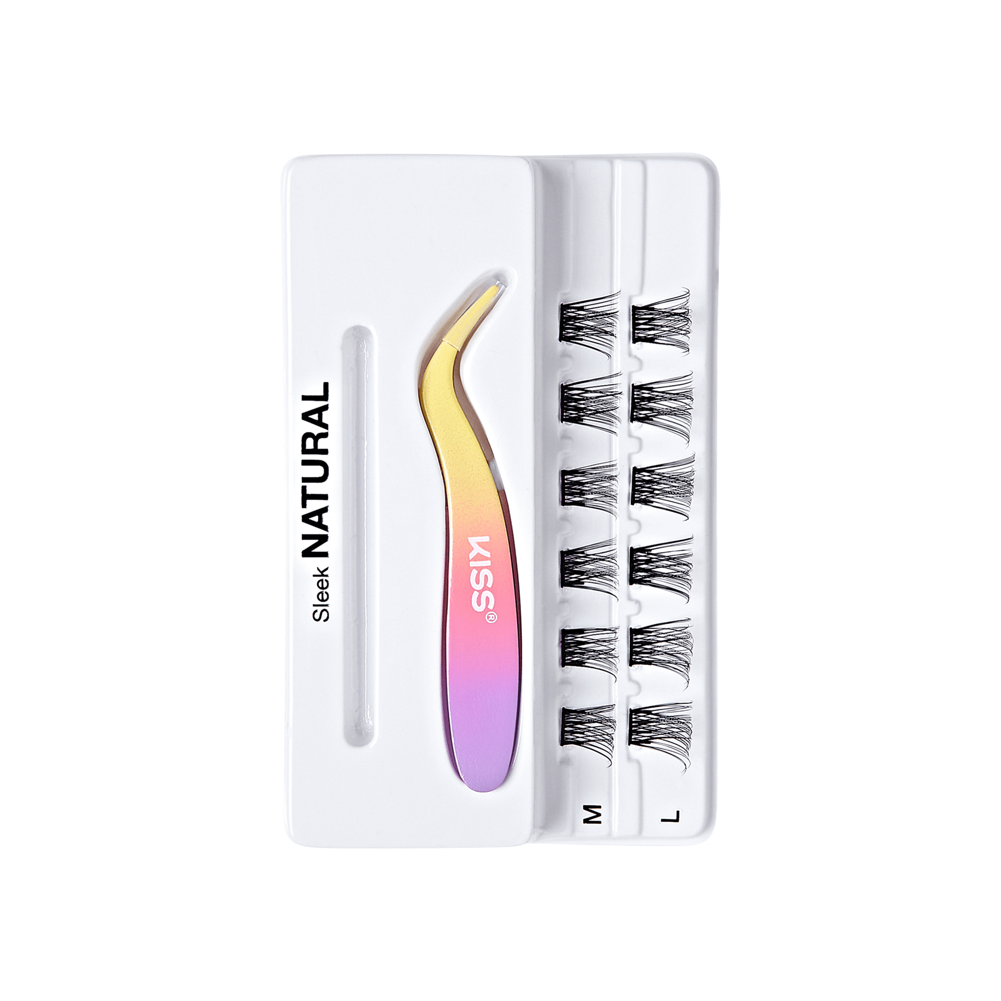 imPRESS Falsies Self Adhesive Eyelashes, 12 Lash Clusters + Applicator – Sleek