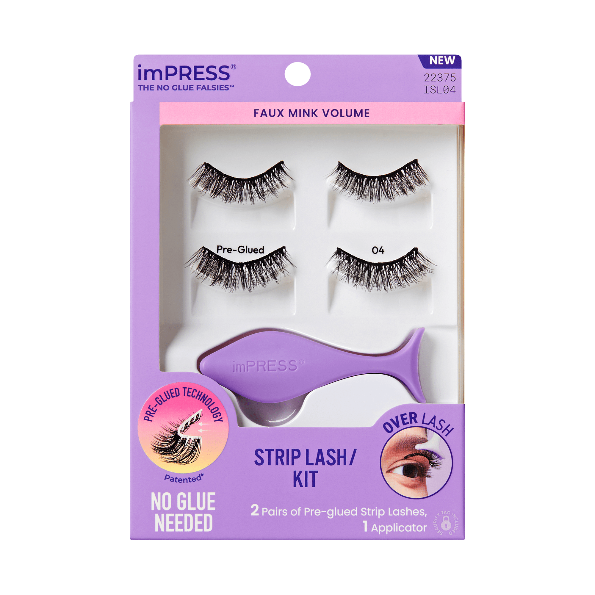 imPRESS Falsies Pre-Glued Strip Lashes Kit - Faux Mink Volume