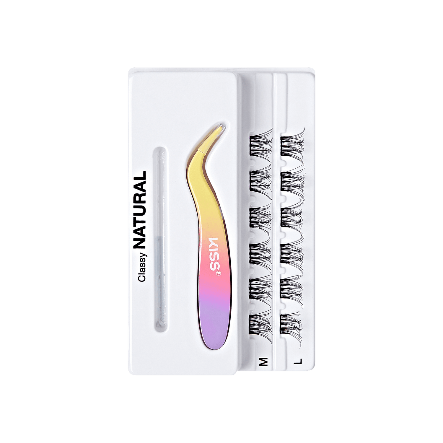 imPRESS Falsies Self Adhesive Eyelashes, 12 Lash Clusters + Applicator - Classy