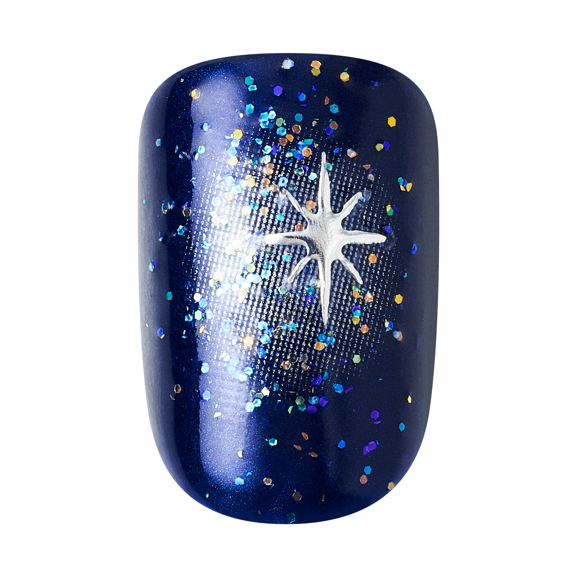 Impress Design Halloween No Glue Fake Press On Nails - Fright Club | Design, Blue & Pink, Short, Squoval, Glow In The Dark, Manicure