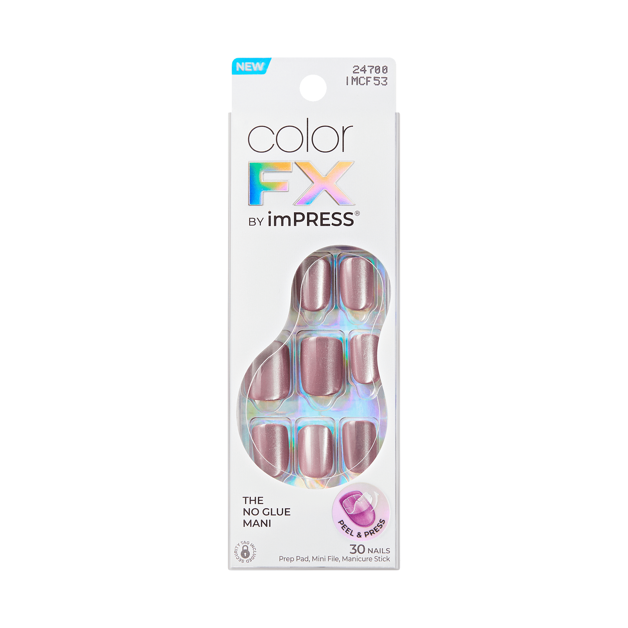 colorFX by Impress No Glue Fake Press On Nails - Glowcast | Design, Pink, Short, Squoval, Manicure