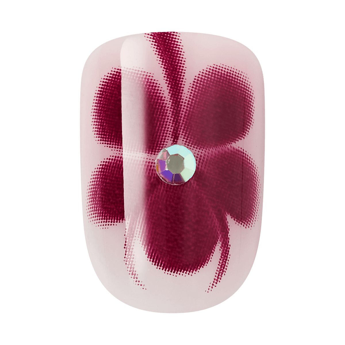 Impress Design No Glue Fake Press On Nails - Glacier | Design, Red, Short, Squoval, Manicure
