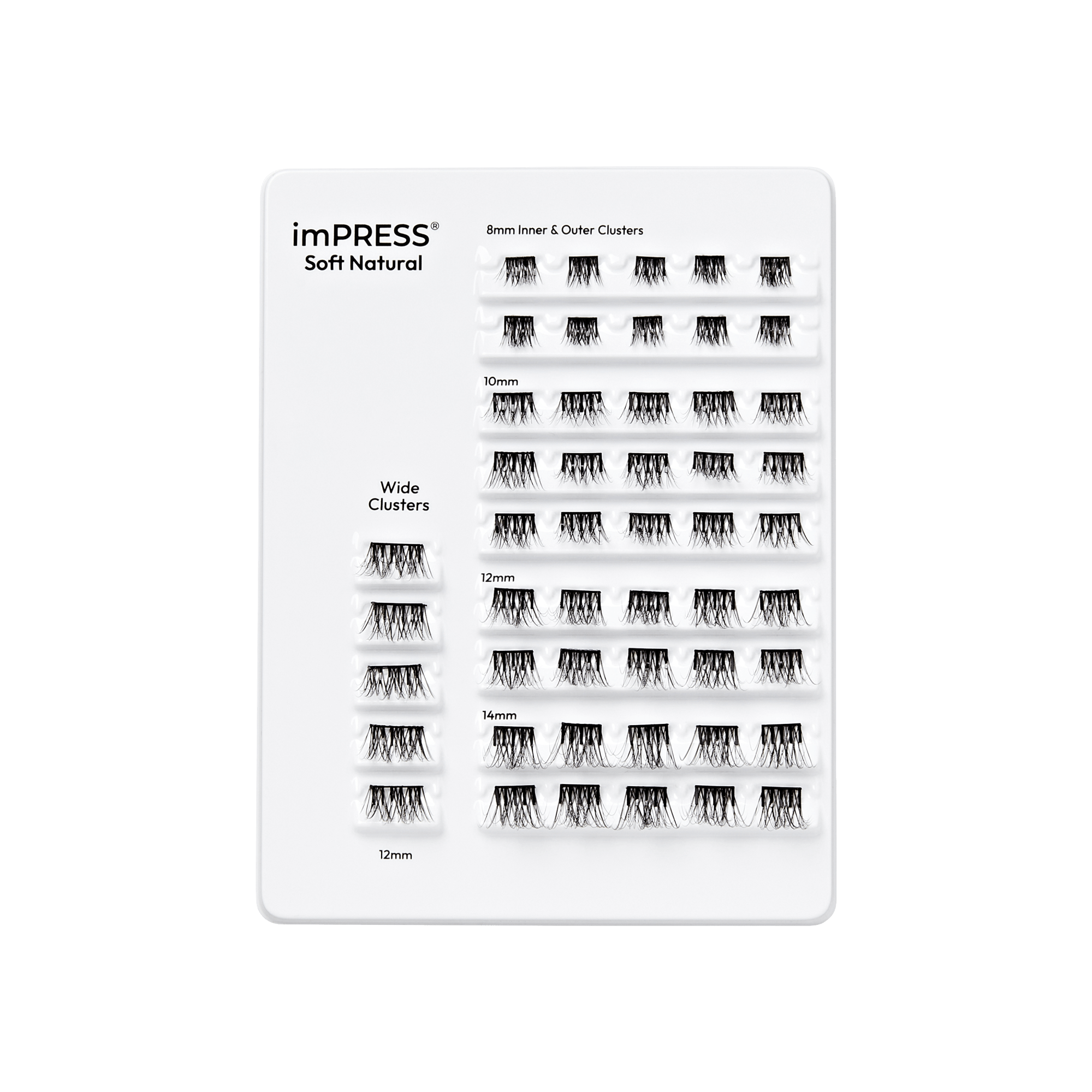 imPRESS Falsies Pre-Glued Lash Clusters Multipack - Soft Natural
