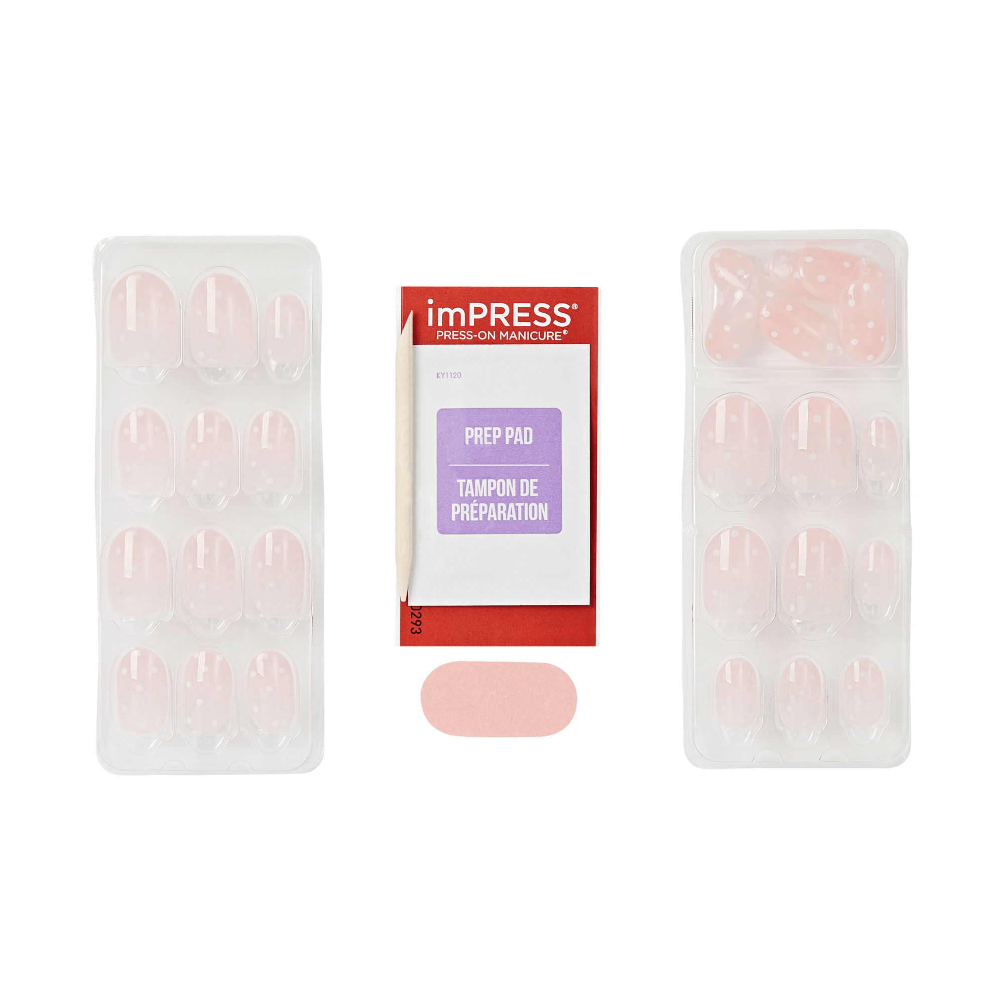 Impress Design No Glue Fake Press On Nails - Everice | Design, Pink, Short, Oval, Manicure
