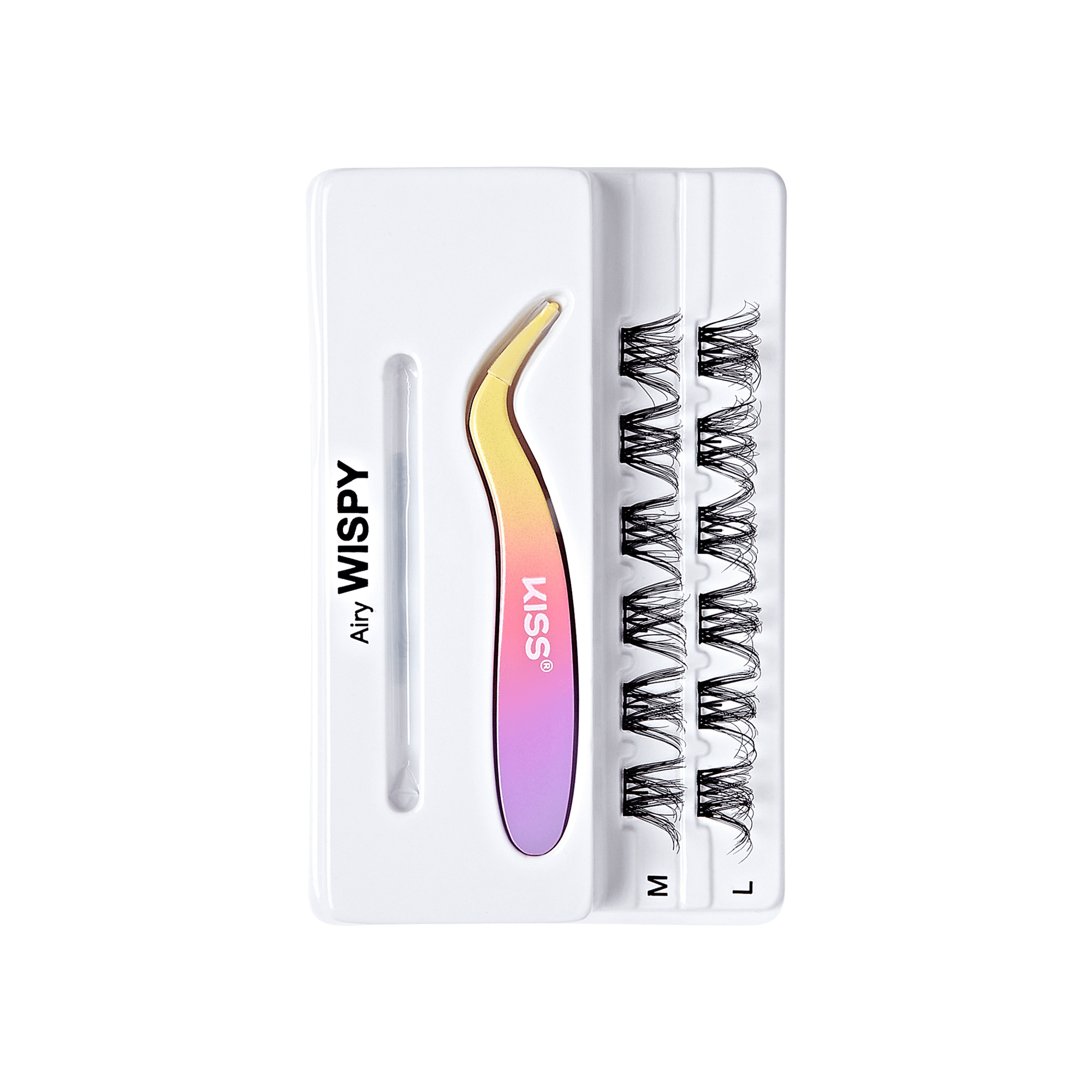 imPRESS Falsies Self Adhesive Eyelashes, 12 Lash Clusters + Applicator - Airy