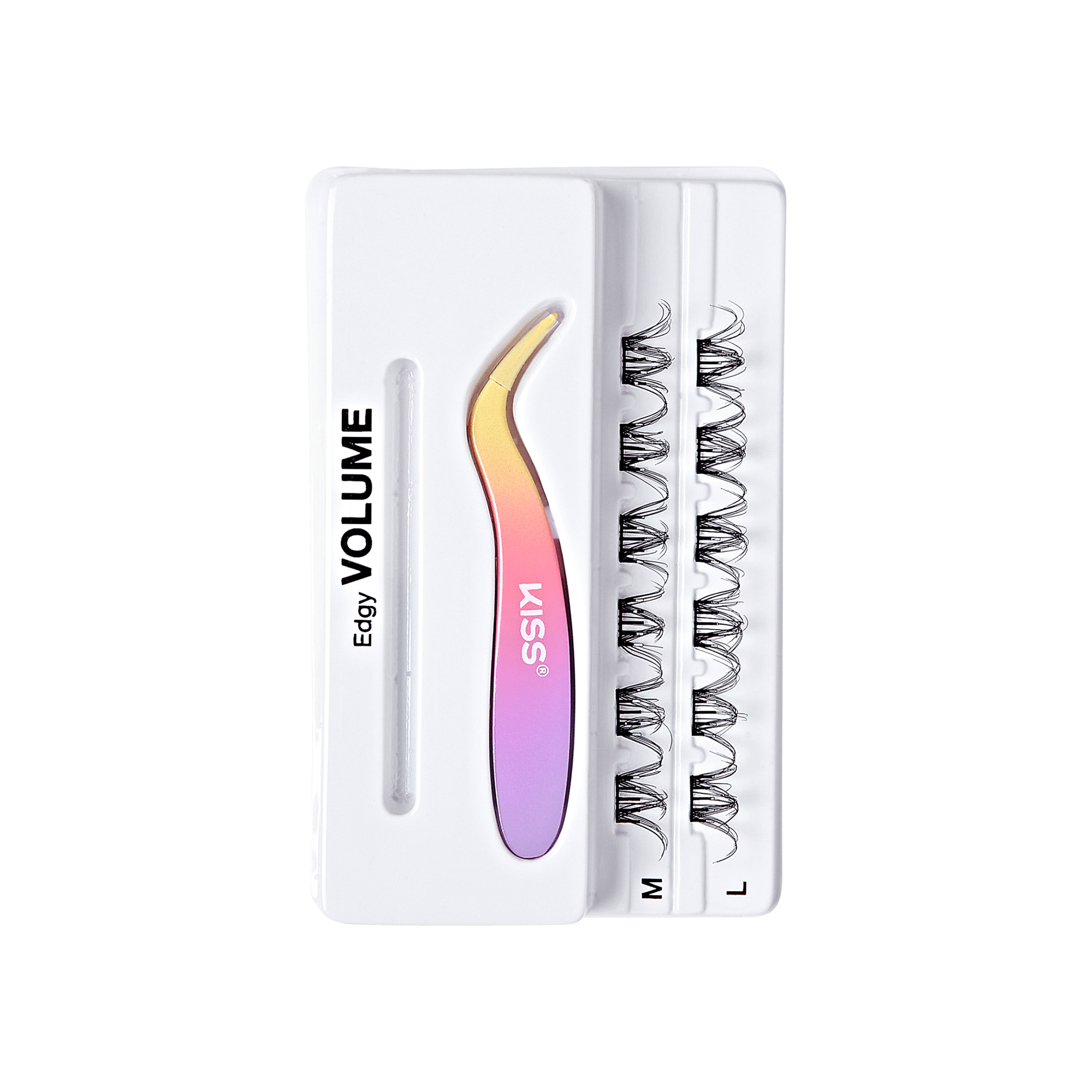 imPRESS Falsies Self Adhesive Eyelashes, 12 Lash Clusters + Applicator - Edgy