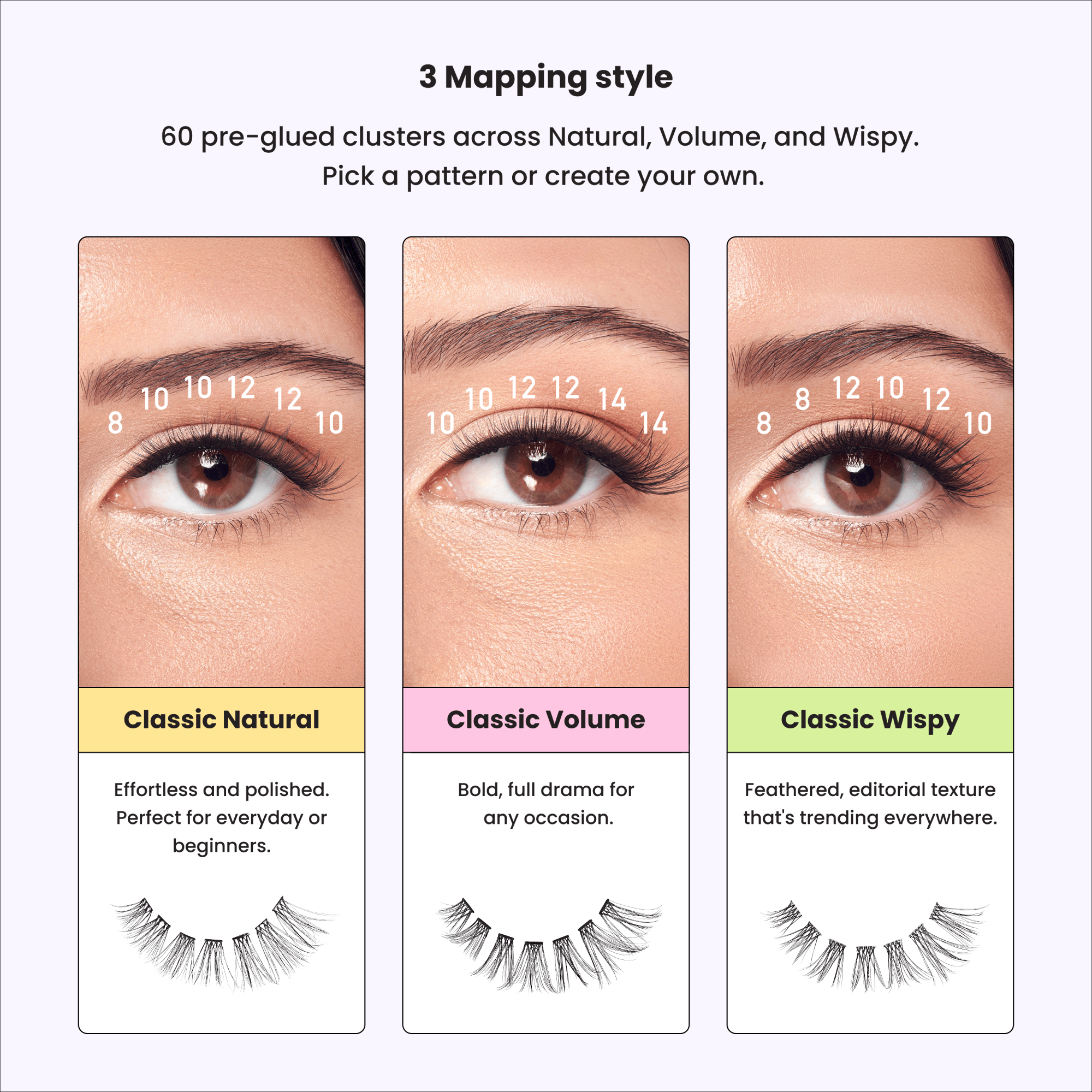 imPRESS Falsies Pre-Glued Individual Lashes Starter Kit