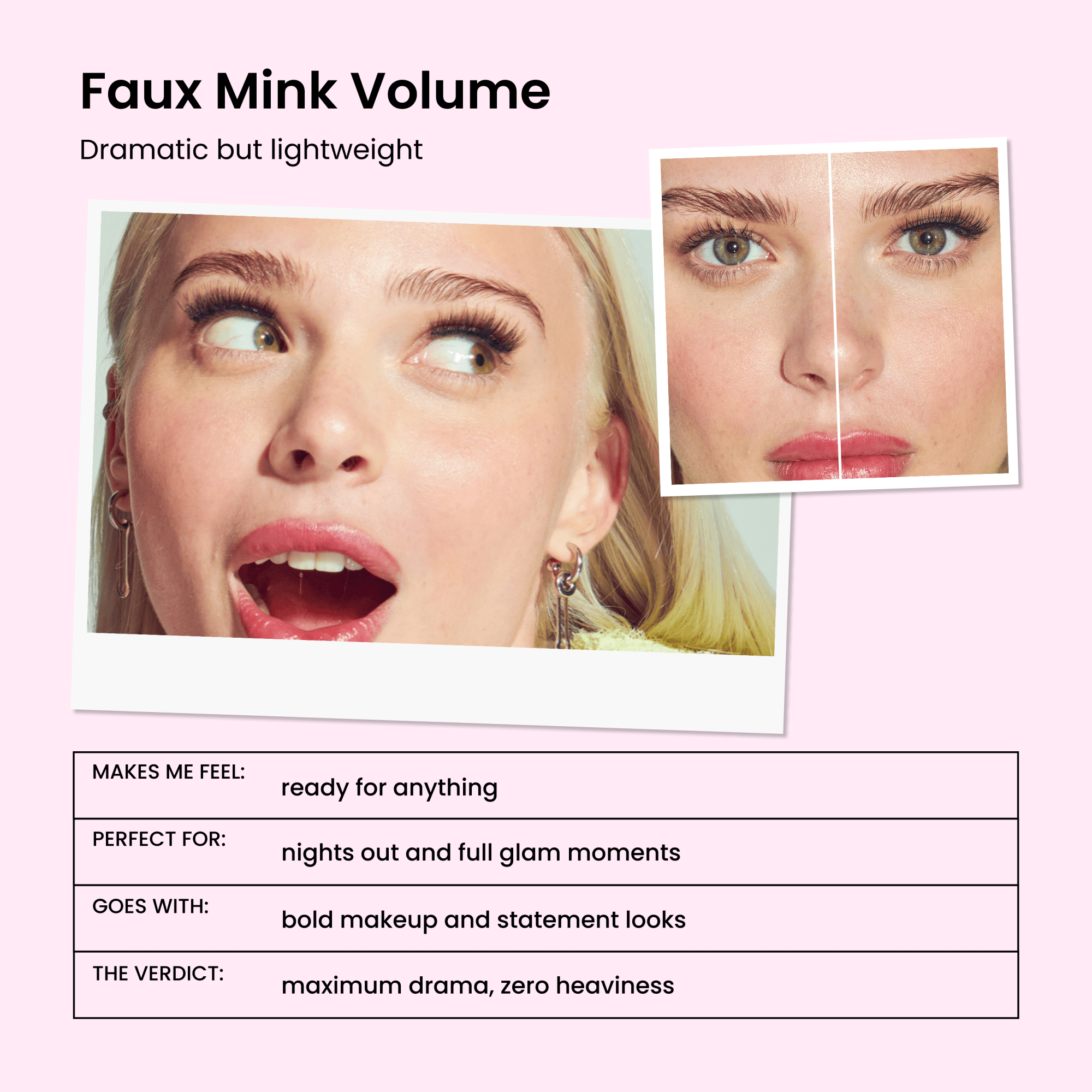 Makeup product advertisement with a woman&