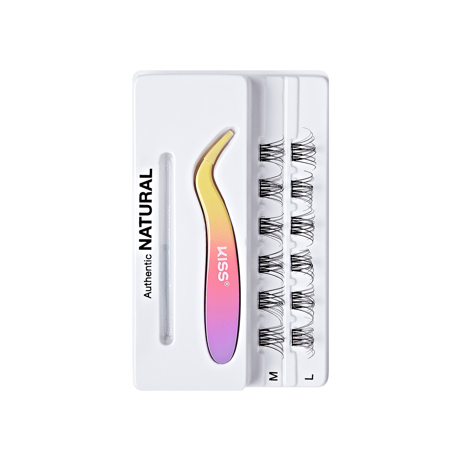 imPRESS Falsies Self Adhesive Eyelashes, 12 Lash Clusters + Applicator - Authentic
