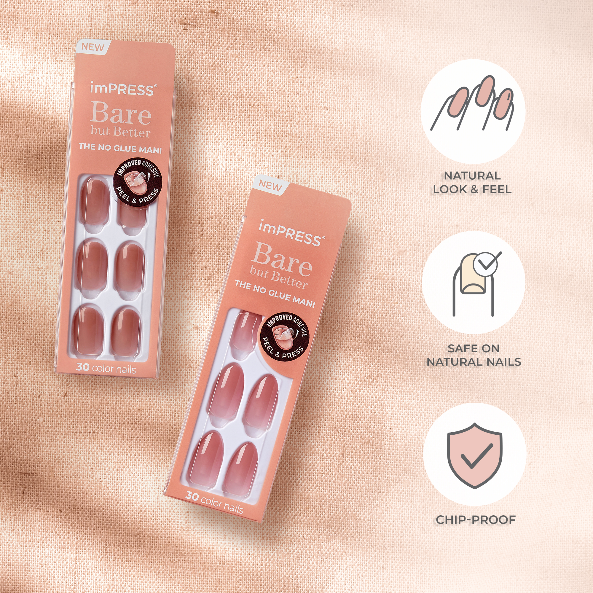 imPRESS Bare but Better Press On Nails - Flare