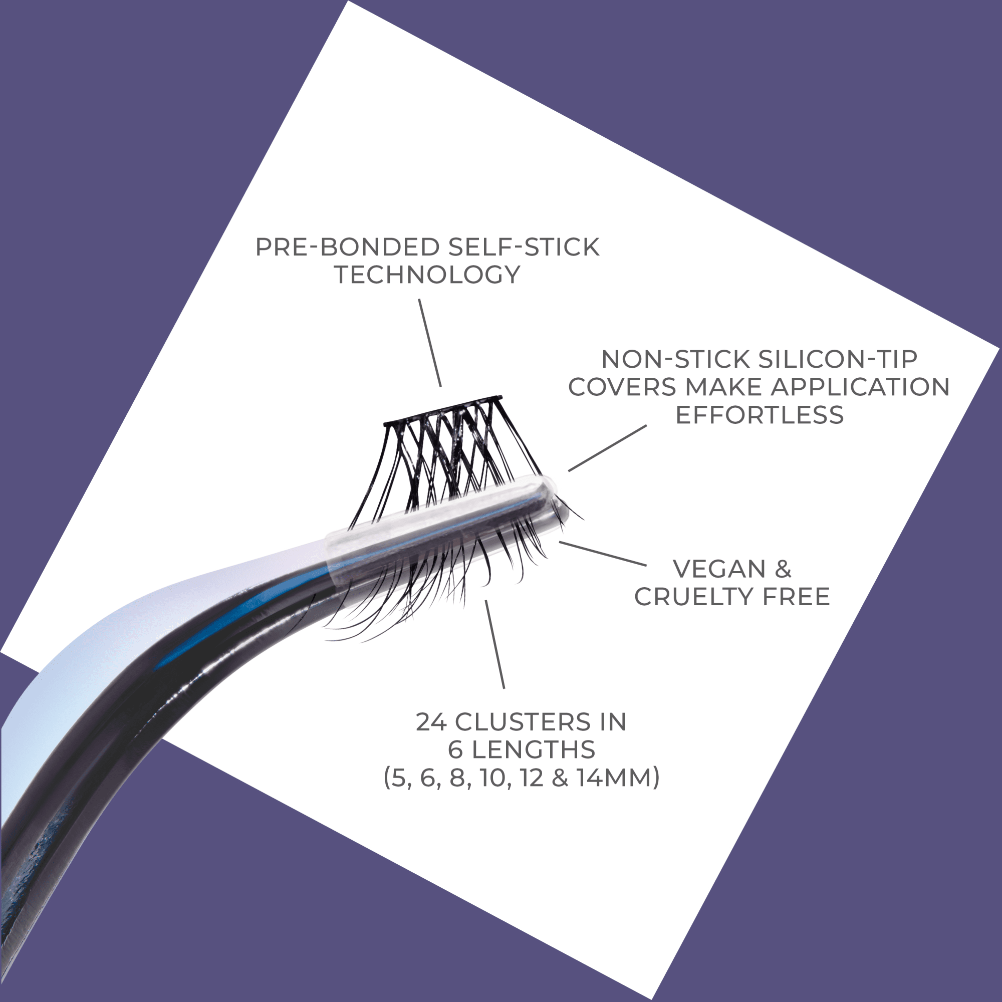 imPRESS Falsies Long Lasting Self Adhesive Eyelashes – Demi Natural