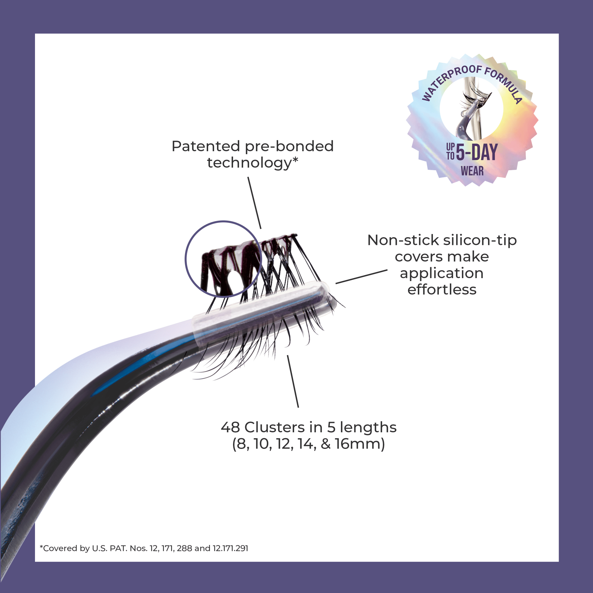 imPRESS Falsies Long Lasting Pre-Glued Lash Clusters Kit - Demi Edgy