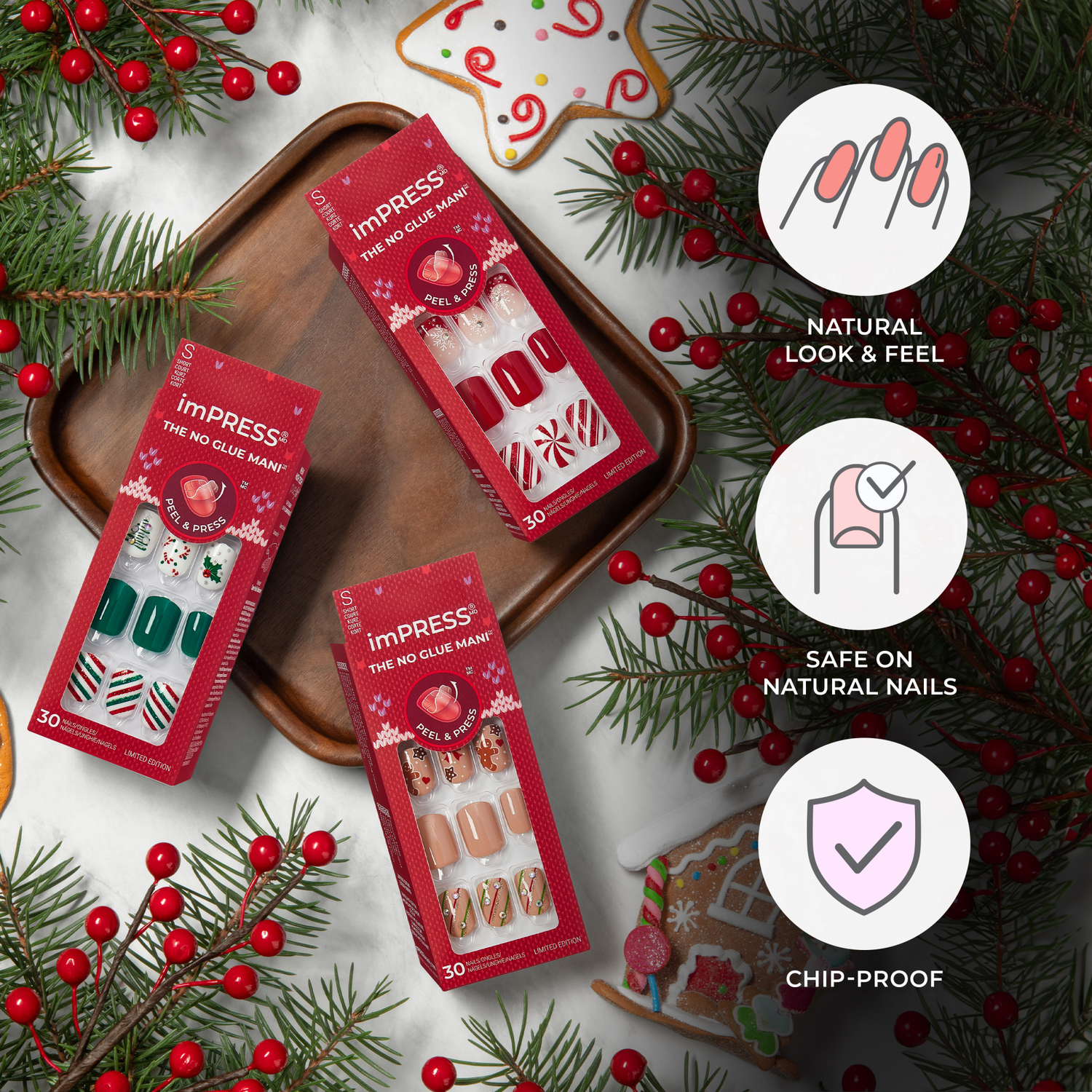 imPRESS Press On Nails Holiday Gift Set - Holiday Cheer