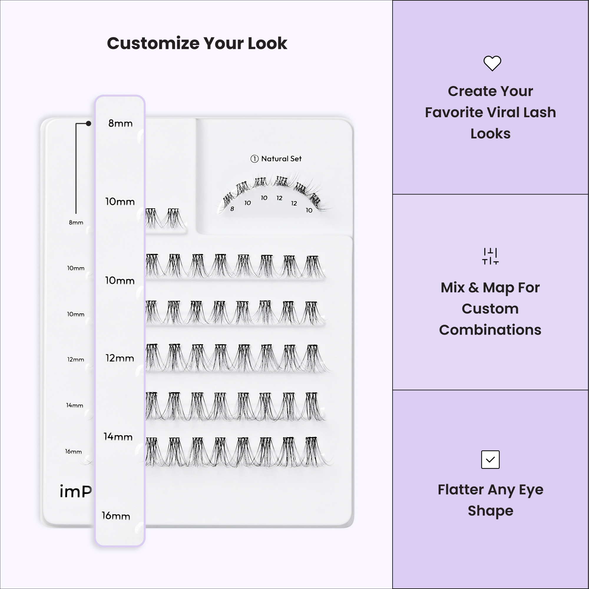 imPRESS Falsies Pre-Glued Individual Lashes Multipack - Classic Natural