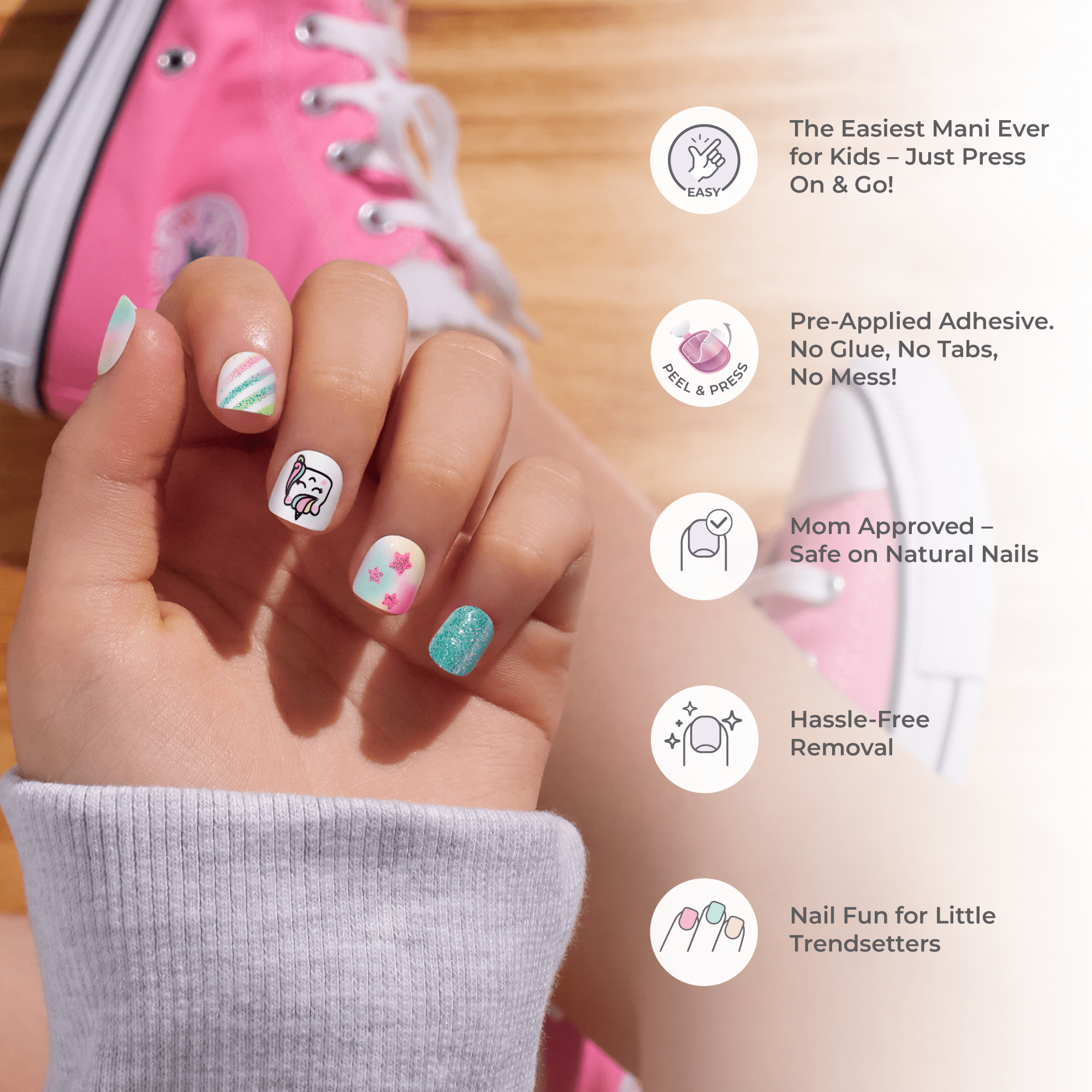 Impress Kids Press On Nails - Fairy Sparkle