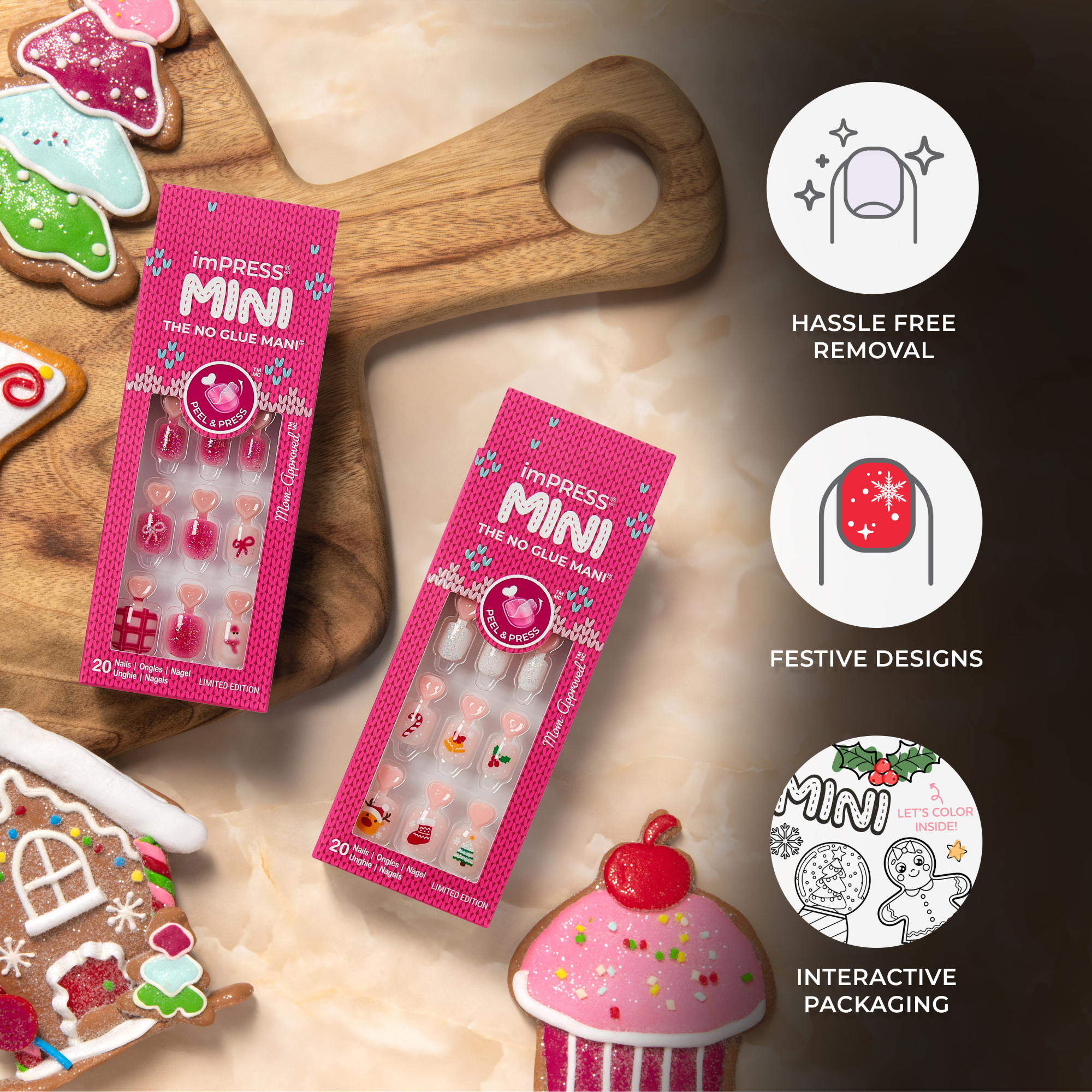 imPRESS Kids Holiday Press On Nails - Twinkling Lights