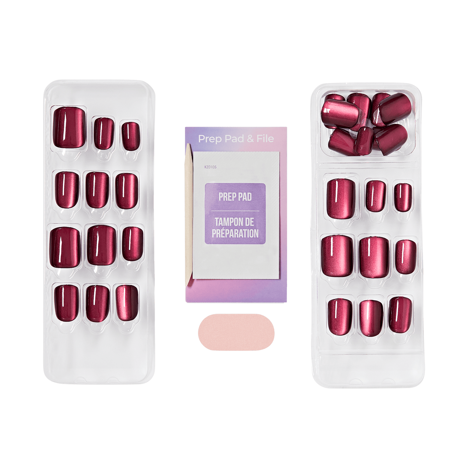 colorFX by Impress No Glue Fake Press On Nails - Night Changes | Design, Red, Short, Squoval, Manicure