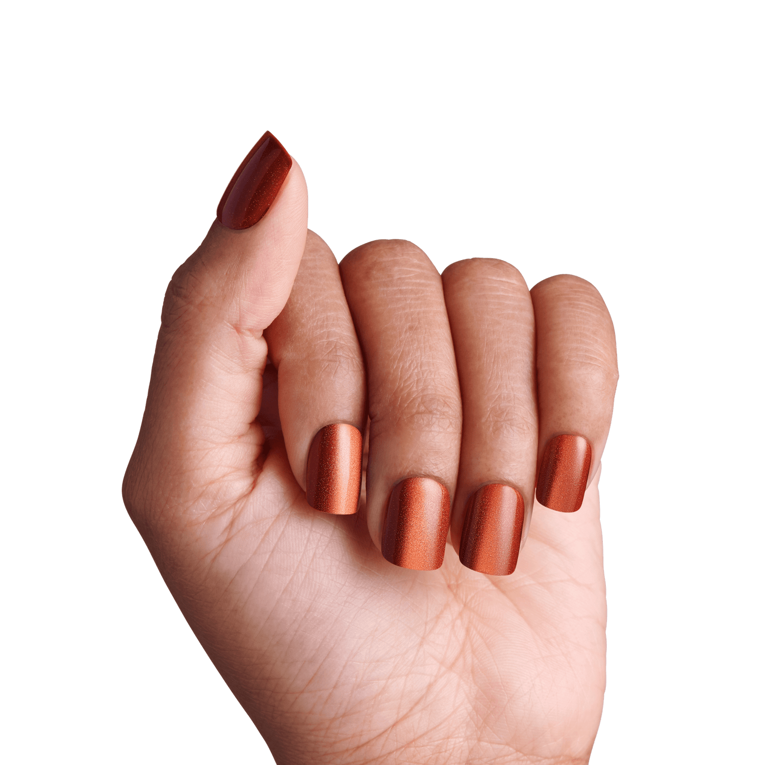 colorFX by Impress No Glue Fake Press On Nails - Ruby Rush | Design, Orange, Short, Squoval, Manicure