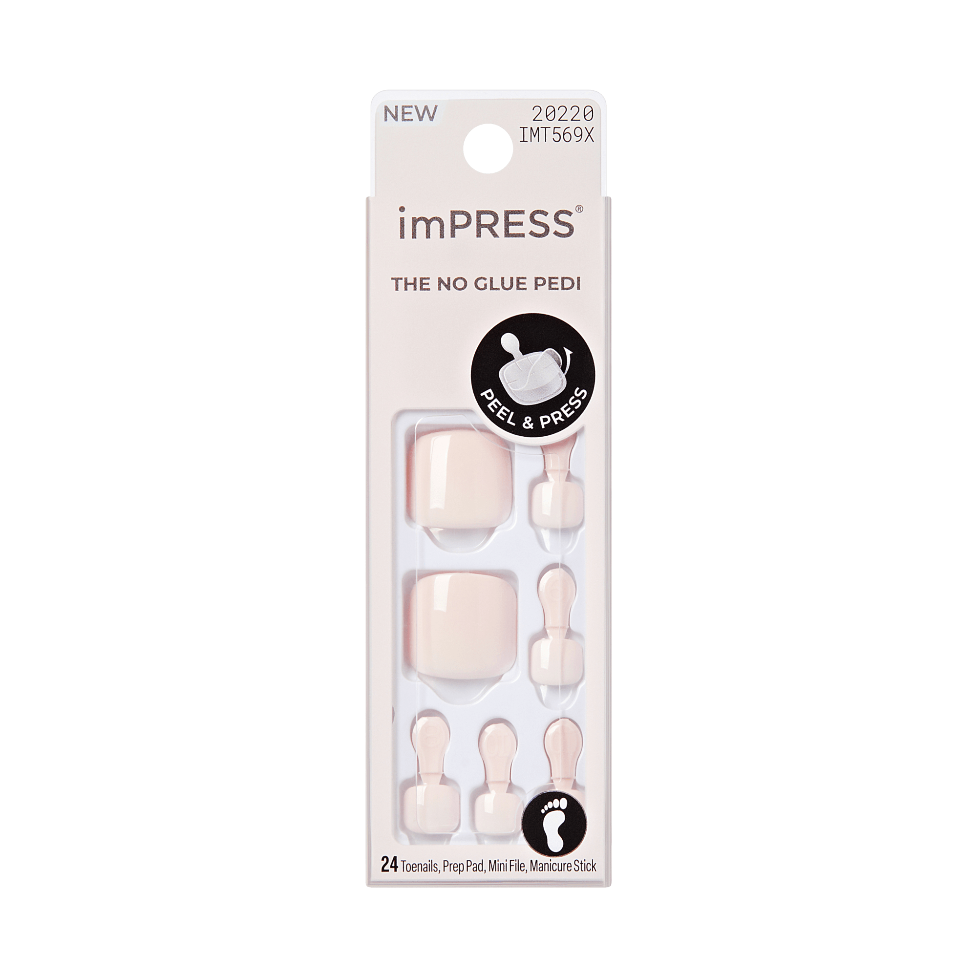 imPRESS pedicure product packaging on a  transparent background