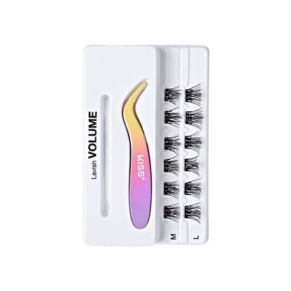 imPRESS Falsies Self Adhesive Eyelashes, 12 Lash Clusters + Applicator – Lavish