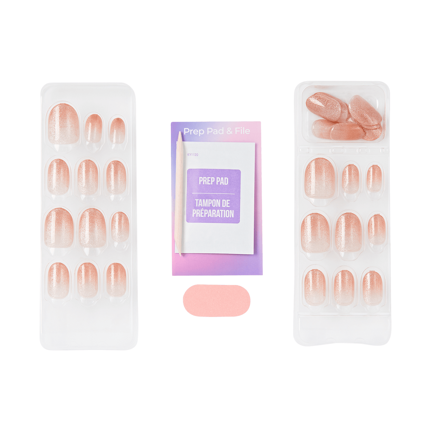 colorFX by Impress No Glue Fake Press On Nails - Velvet Day | Design, Pink, Short, Oval, Manicure