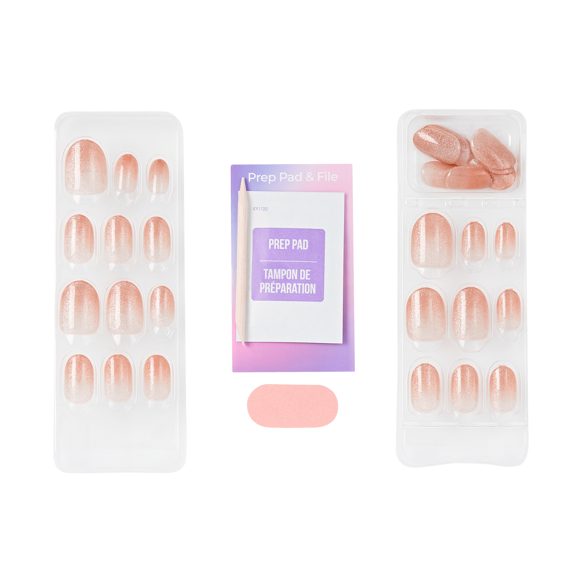 colorFX by Impress No Glue Fake Press On Nails - Velvet Day | Design, Pink, Short, Oval, Manicure