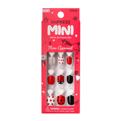 imPRESS MINI Press-On Manicure for Kids - Ladybug