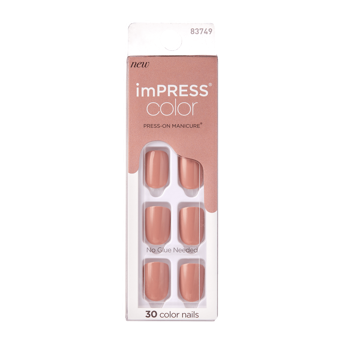 KISS imPRESS Color Short Square Press-On Manicure Fake Nails - Sandbox ...