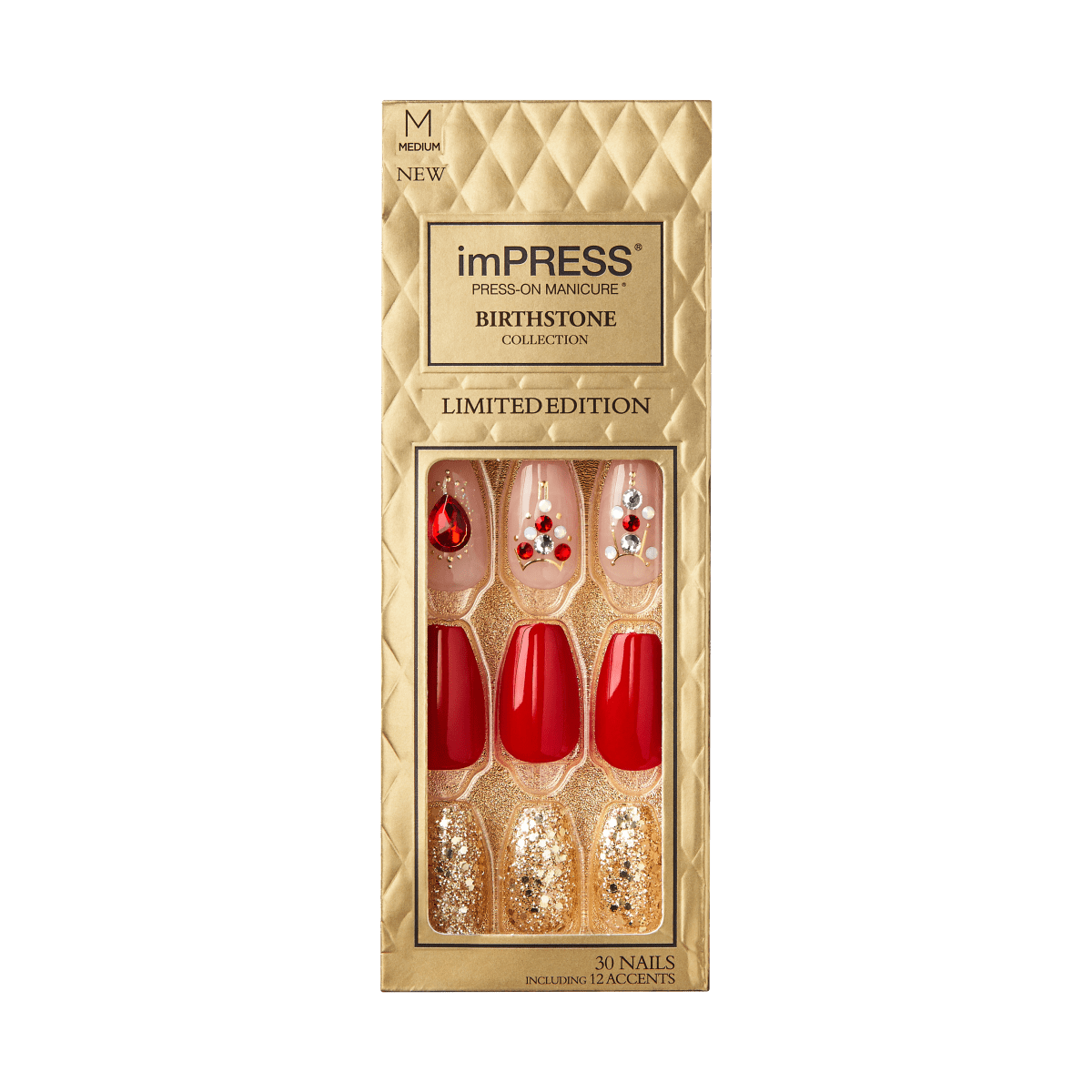 imPRESS Press-on Manicure Birthstone Collection - Ruby